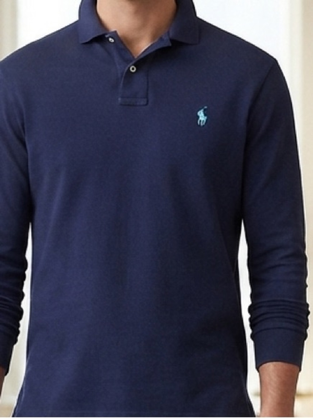 Polo  by Ralph Lauren Blue Long Sleeve Polo Shirt Men's Size Small S